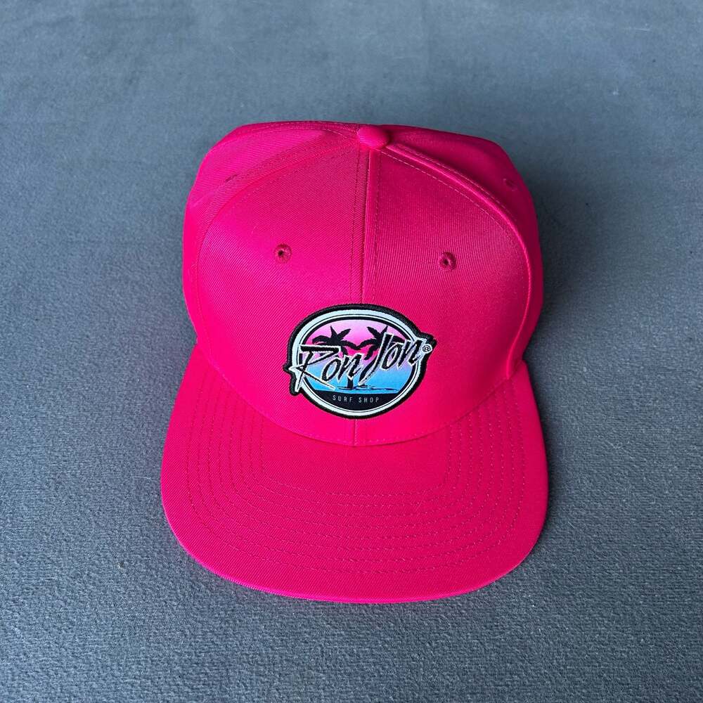 Ron Jon Surf Shop Neon Pink 6-Panel Snapback Hat